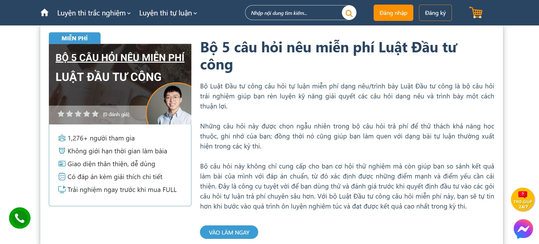 Cải thiện kỹ năng trả lời với Bộ 5 câu hỏi nêu miễn phí Luật Đầu tư công